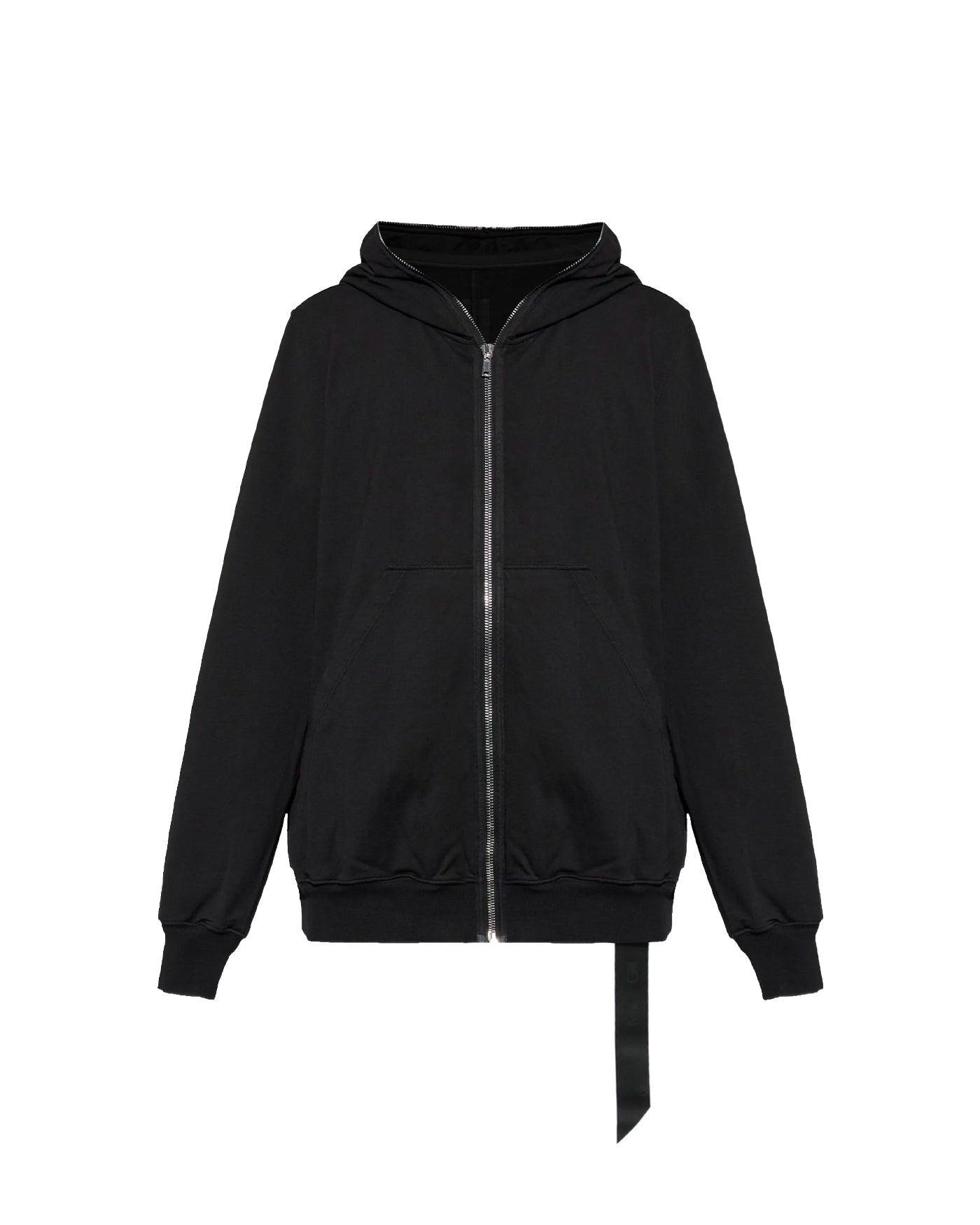 Sweat zippé Rick Owens Drkshdw Gimp noir zip argenté vue face