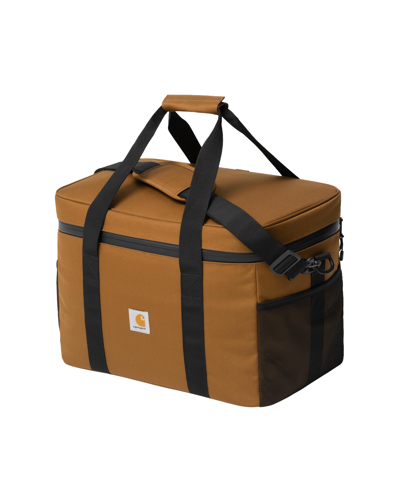 Cooler bag Carhartt WIP Hamilton marron avec sangles noires face