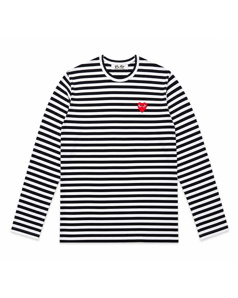 T-SHIRT RED EMBLEM KNIT BLACK