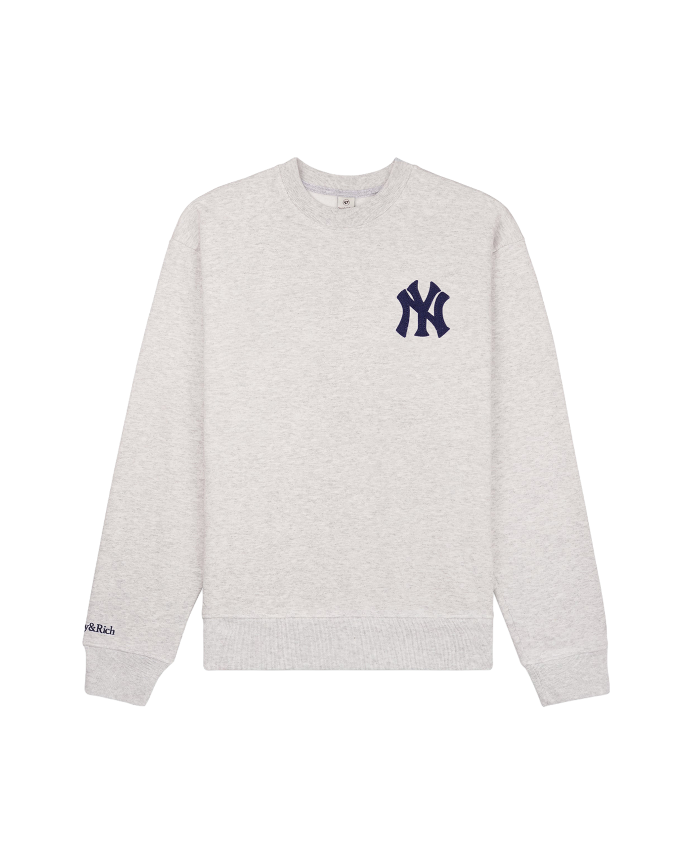 Sweat Sporty & Rich Heritage Yankees gris chiné patch NY marine face