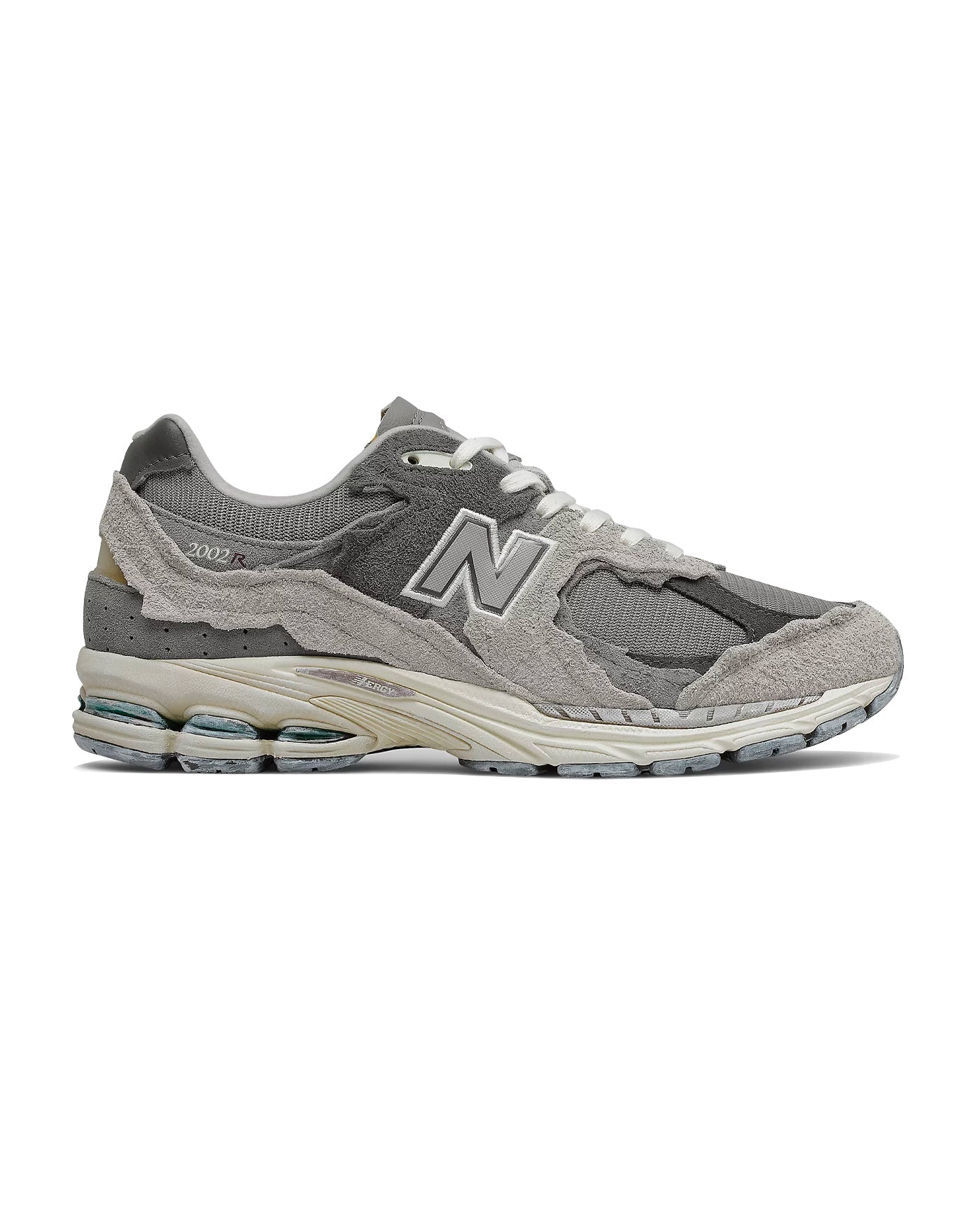 Sneakers New Balance 2002R gris raincloud daim et mesh profil gauche