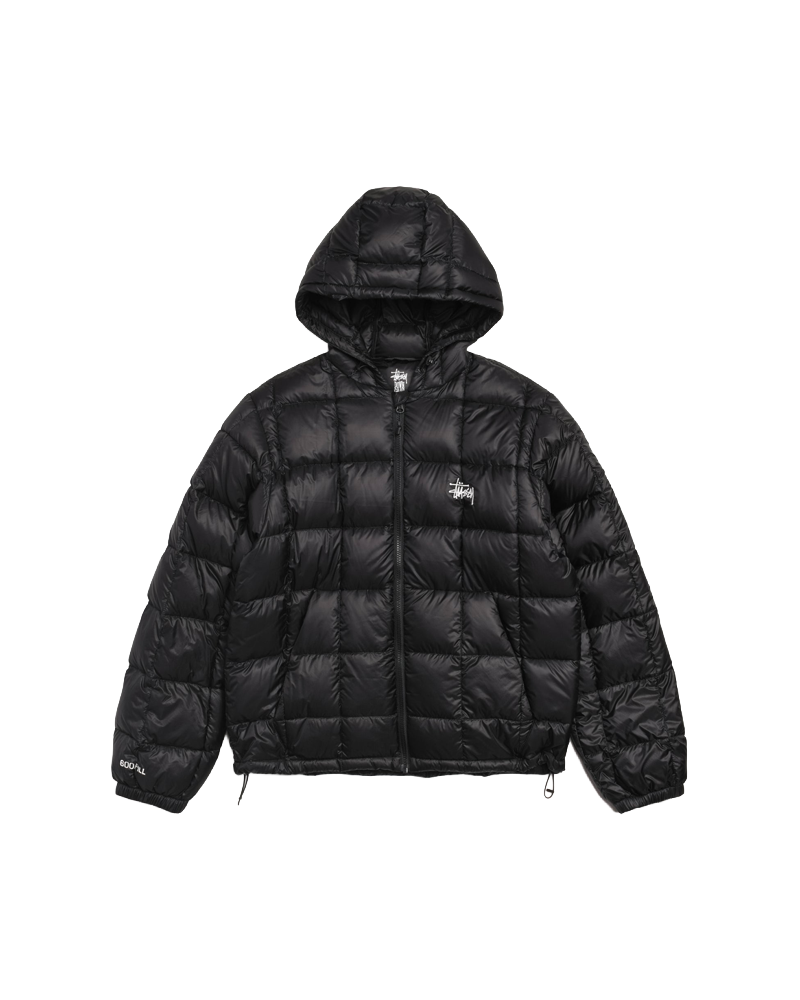MIDWEIGHT HOODED PUFFER BLACK