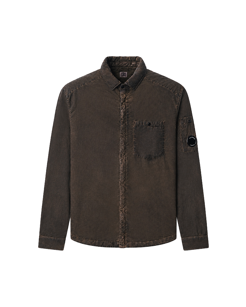 Surchemise C.P. Company coloris Re-Color Brown — vue de face