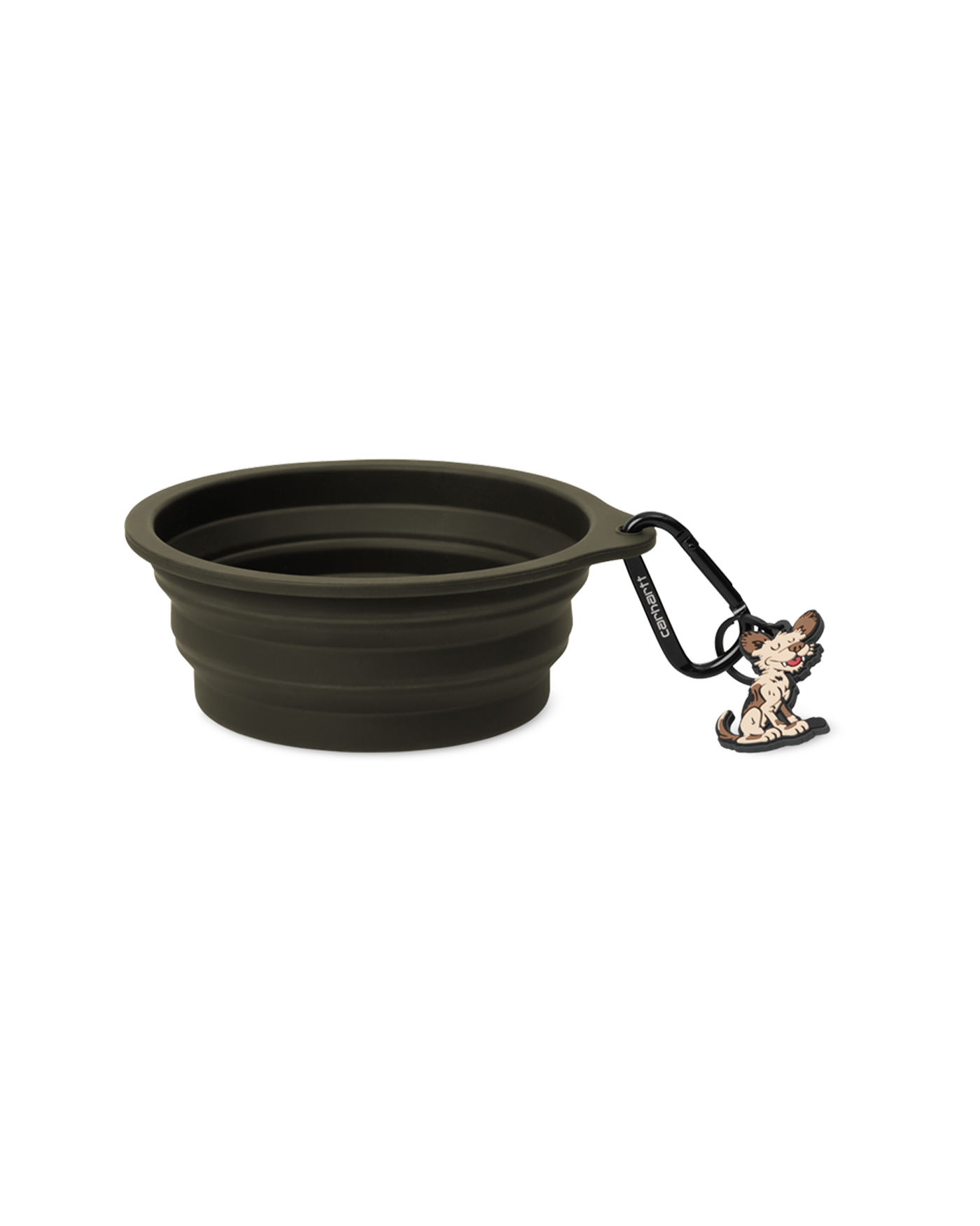 Gamelle pliable pour chien Carhartt WIP vert olive vue de côté