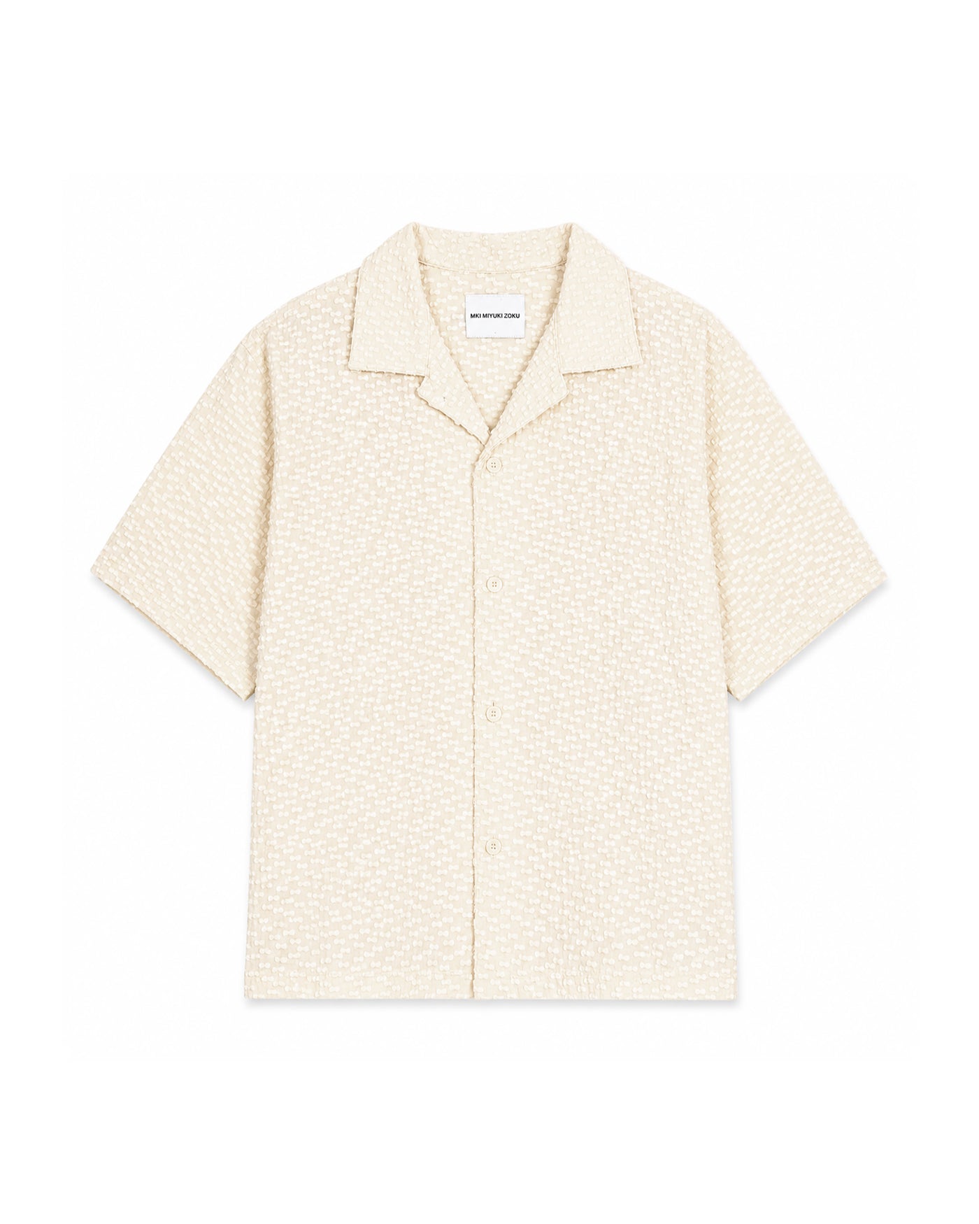 RIBBON JACQUARD VACATION SHIRT ECRU