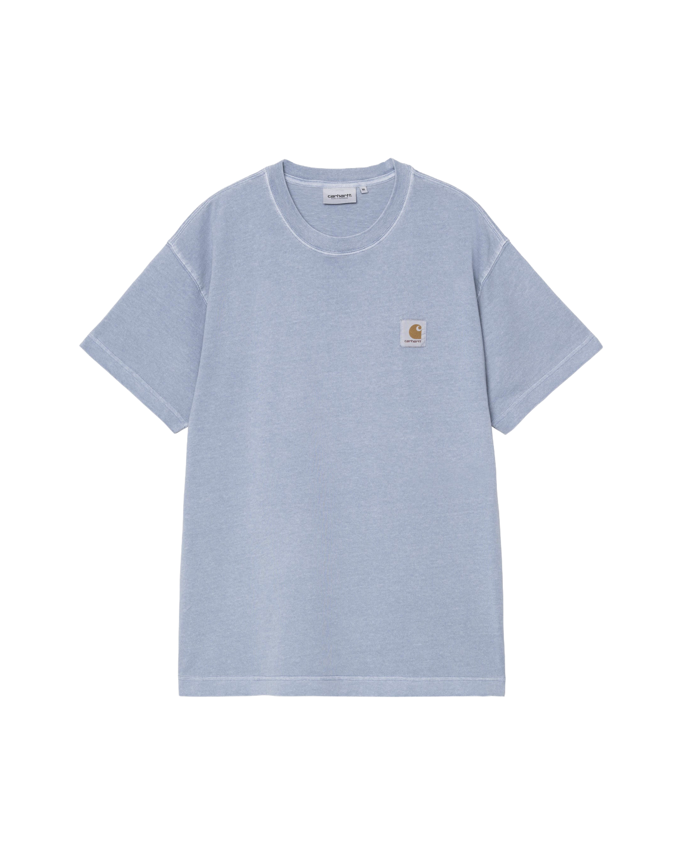 T-shirt Carhartt WIP Nelson bleu délavé face patch logo Carhartt