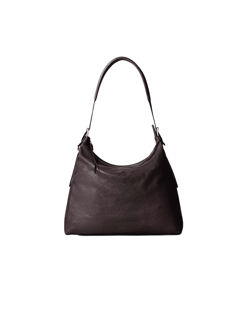 BELTED HOBO BAG DARK CHOCOLATE