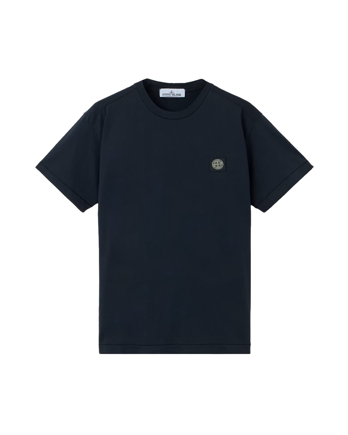 T-shirt Stone Island bleu marine badge boussole manches courtes vue face