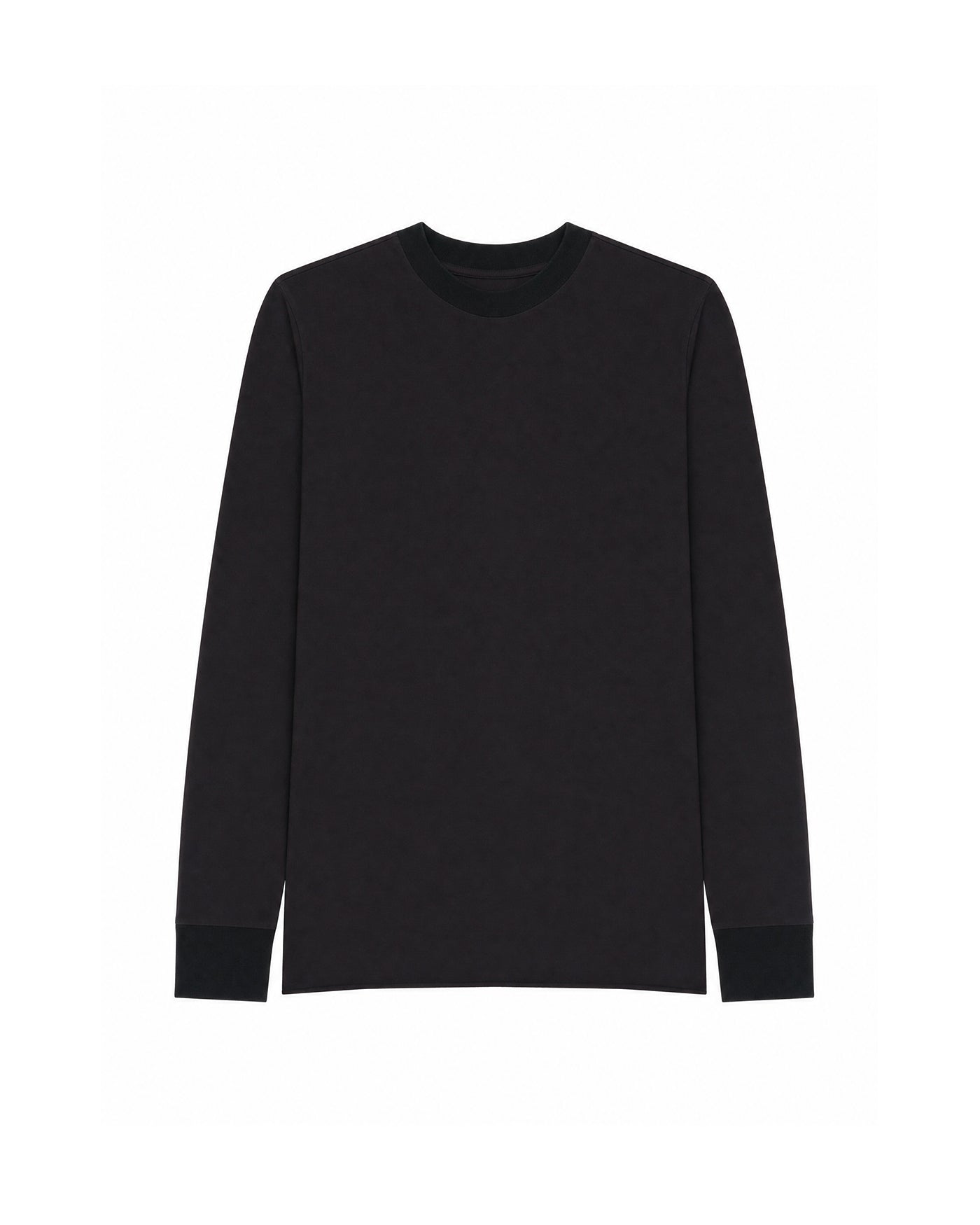 Sweat Rick Owens DRKSHDW noir uni col rond manches longues face