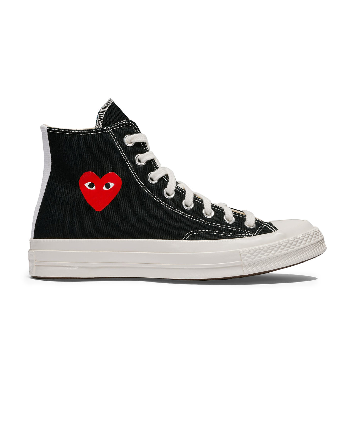 Sneakers Comme Des Garçons Play CT70 noires hi-top profil droit