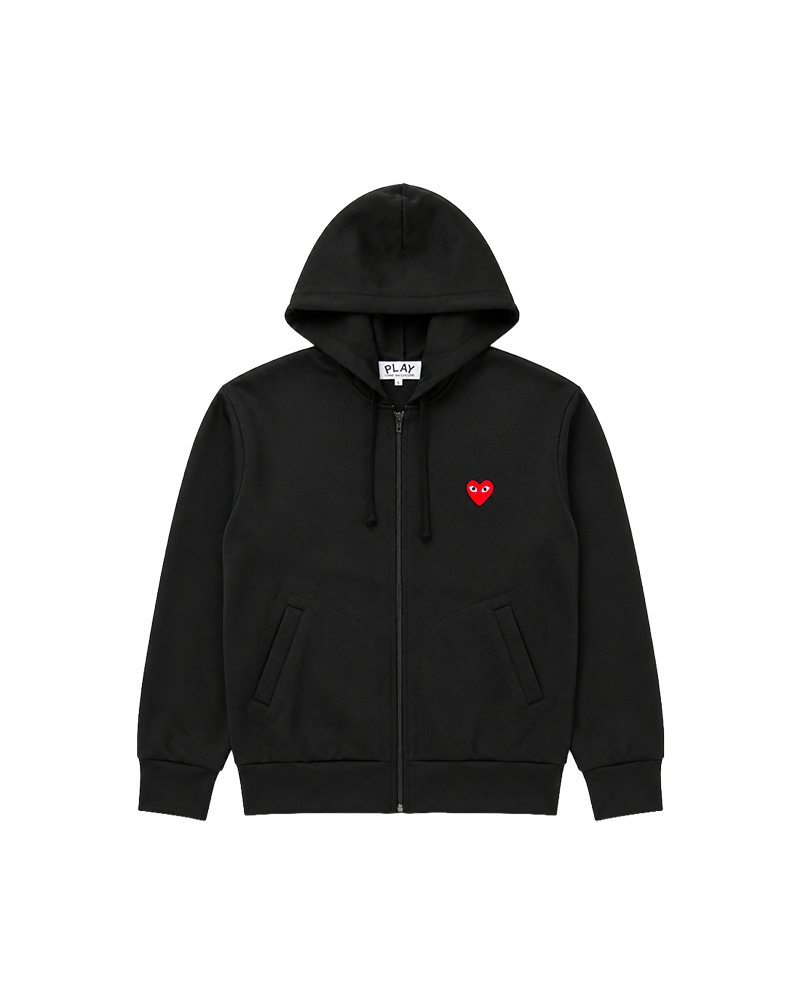SWEATSHIRT RED EMBLEM KNIT BLACK