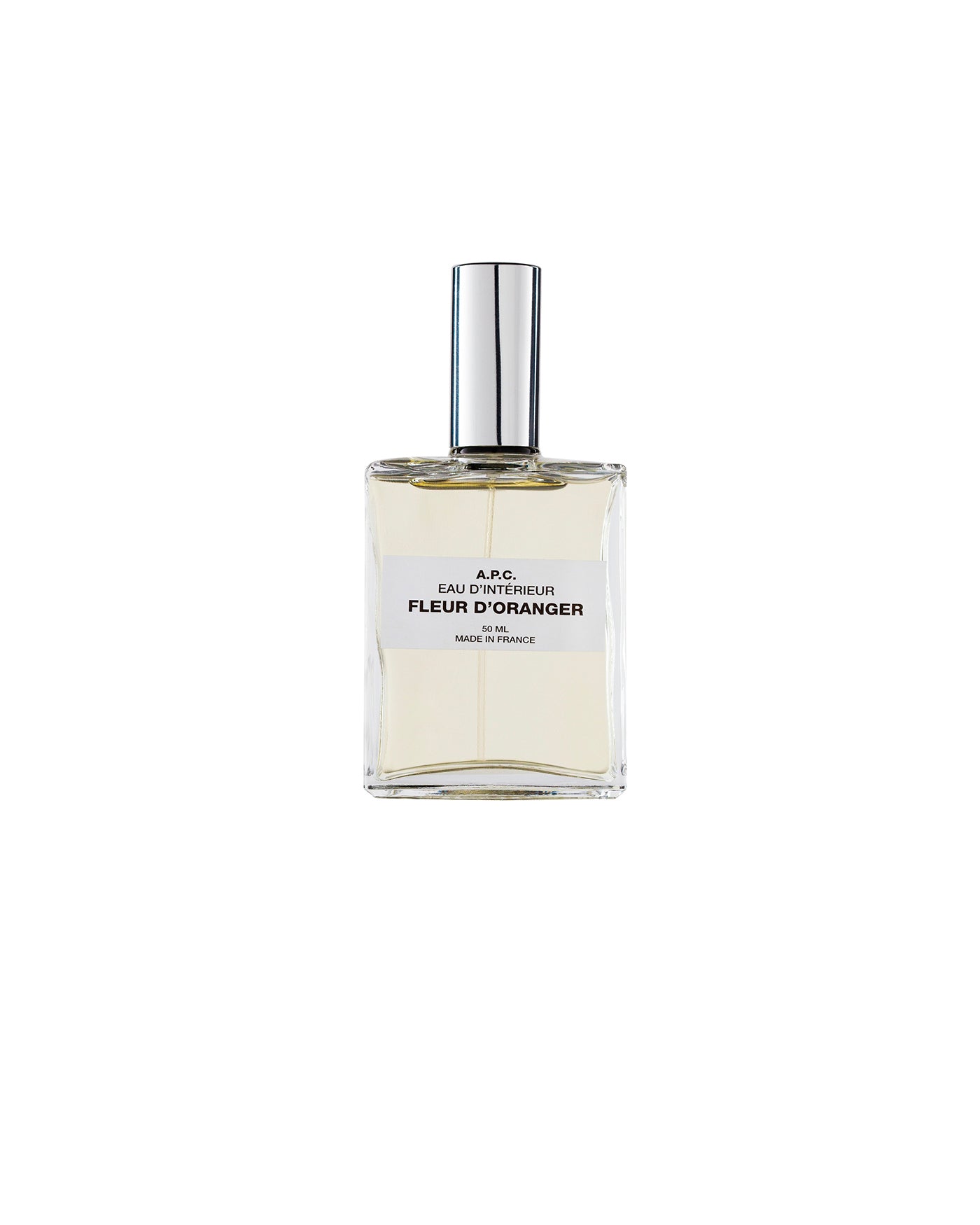Spray d'intérieur A.P.C. Fleur d'Oranger flacon transparent face