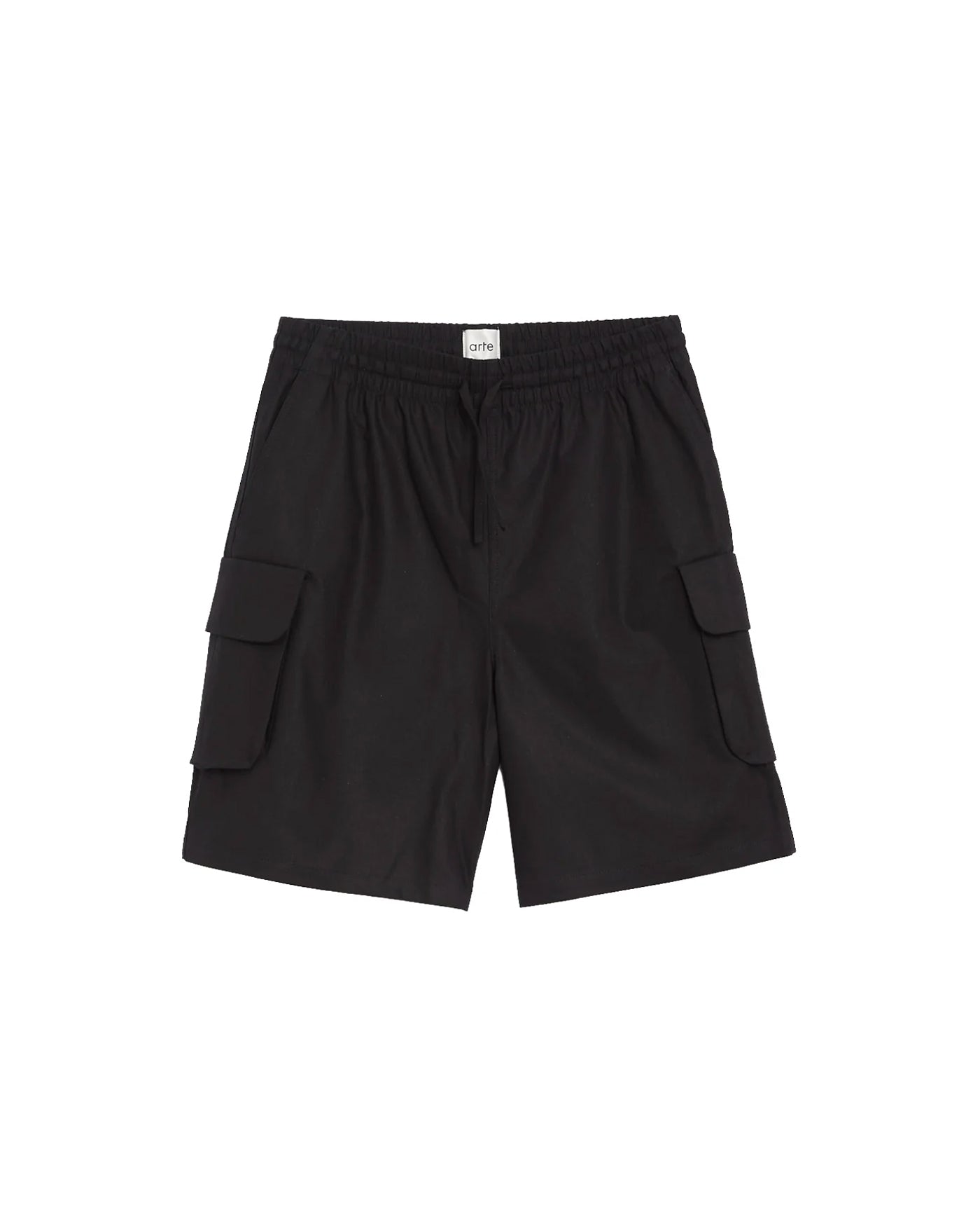 Short cargo Arte Antwerp noir poches latérales élastique face