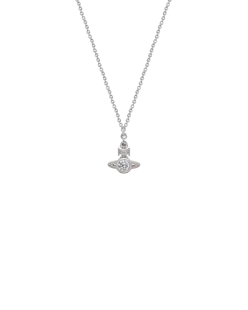 LONDON ORB PENDANT PLATINUM WHITE CZ