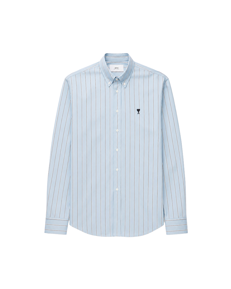 CHEMISE FIT CLASSIC LARGES RAYURES BLEU