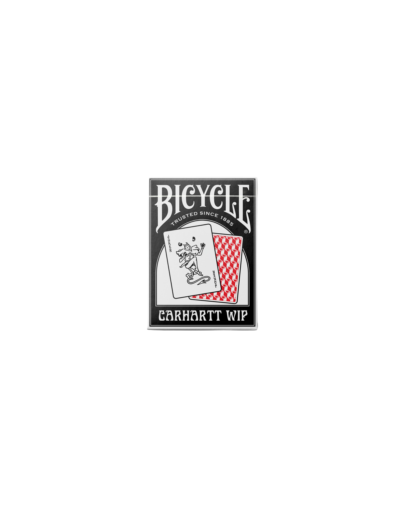 Jeu de cartes Carhartt WIP x Bicycle noir et rouge multicolore, vue face