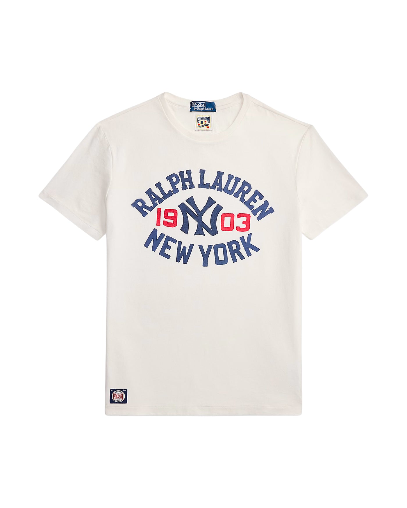 T-shirt Ralph Lauren blanc imprimé Yankees New York 1903 face