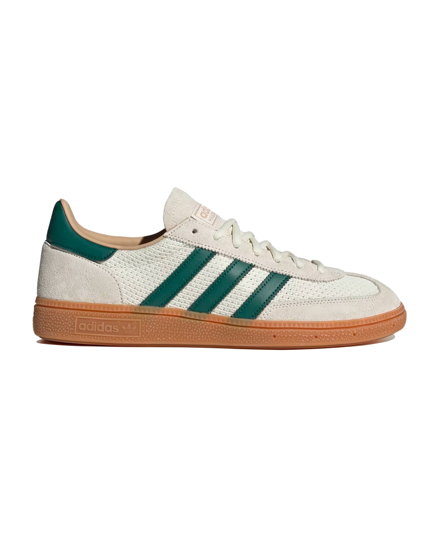 Sneakers Adidas Handball Spezial blanc cassé et vert collegiate, profil gauche