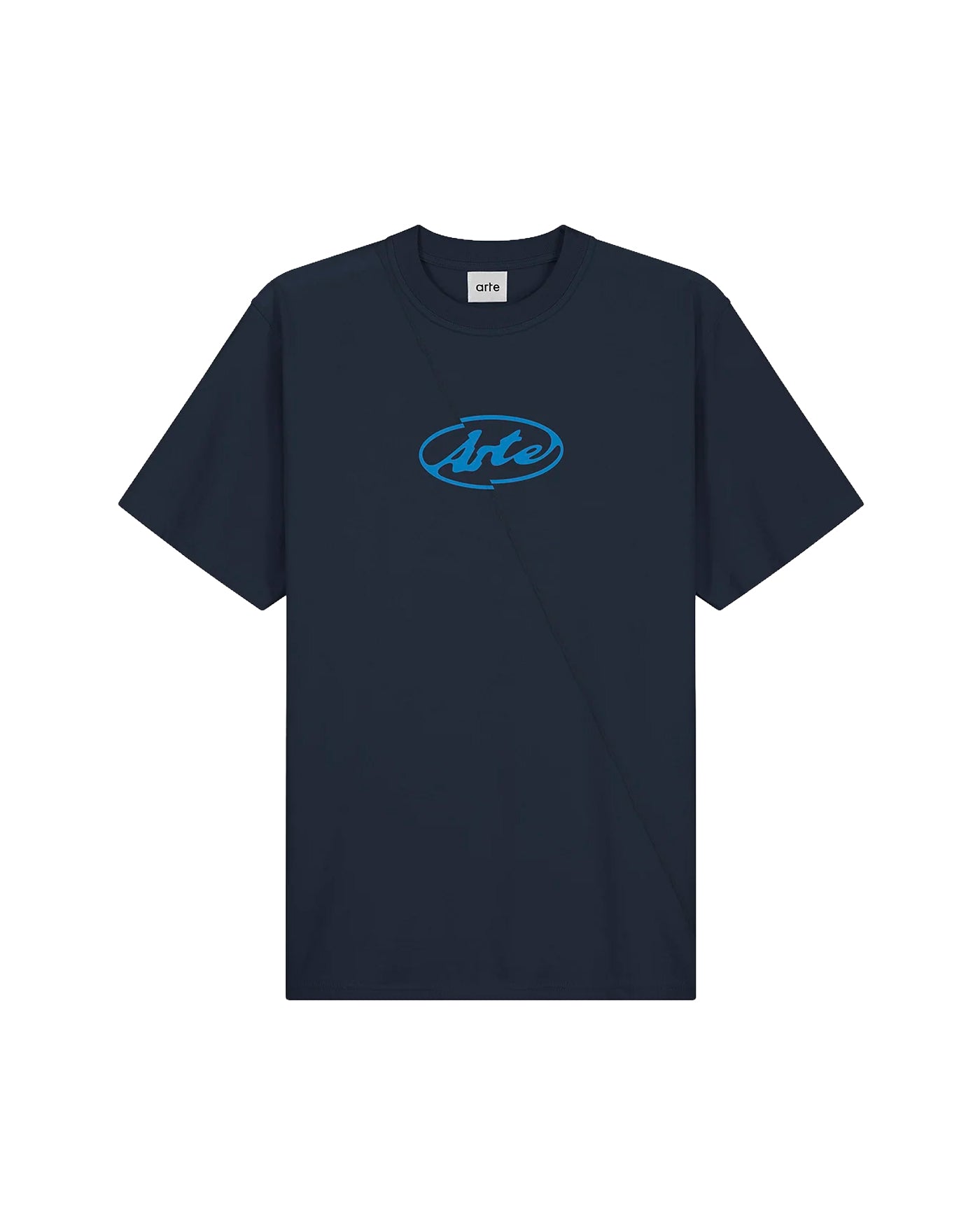 T-shirt Arte Antwerp Circle Logo navy logo ovale bleu manches courtes face