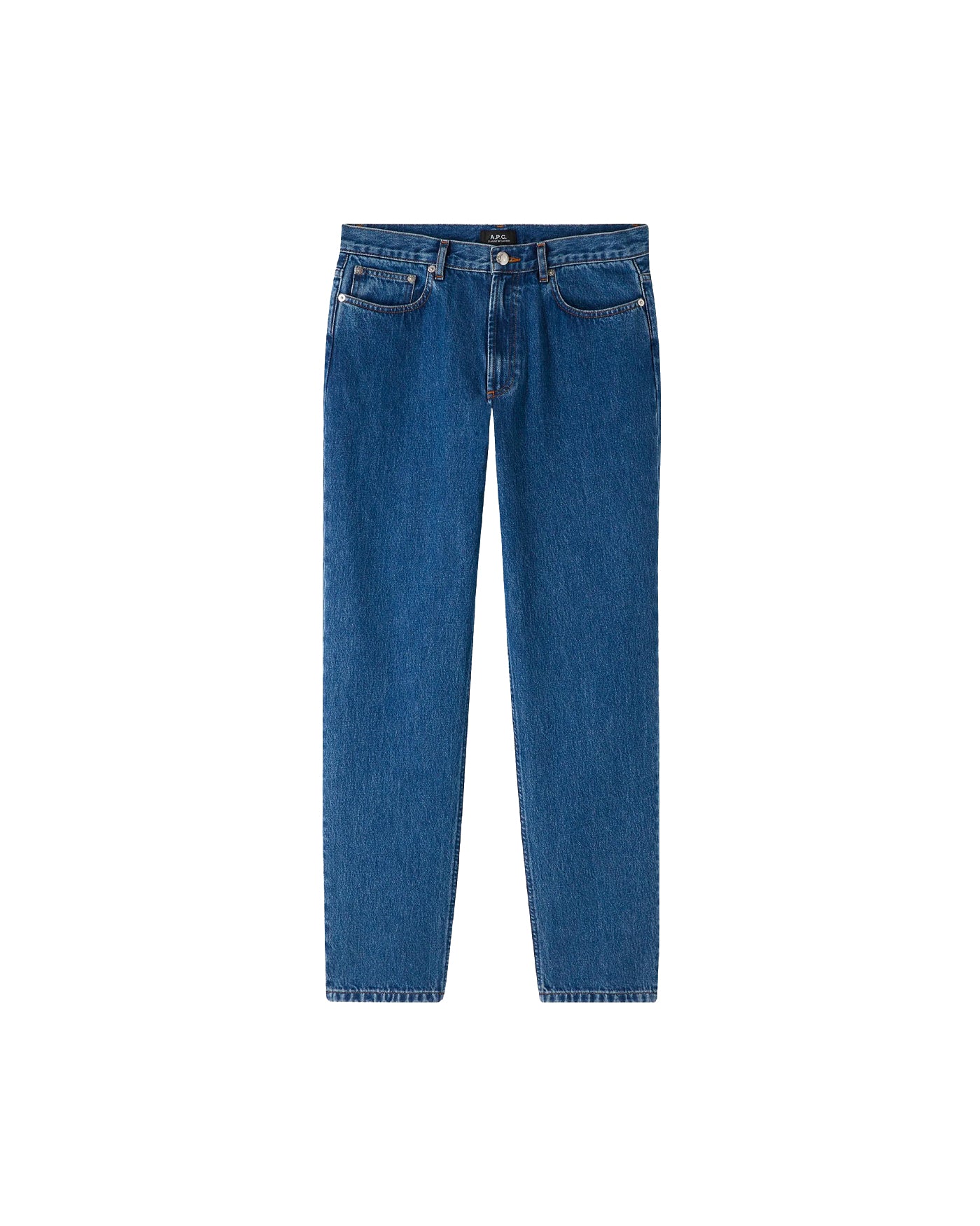 Jeans A.P.C Martin 90's indigo délavé bleu foncé vue de face
