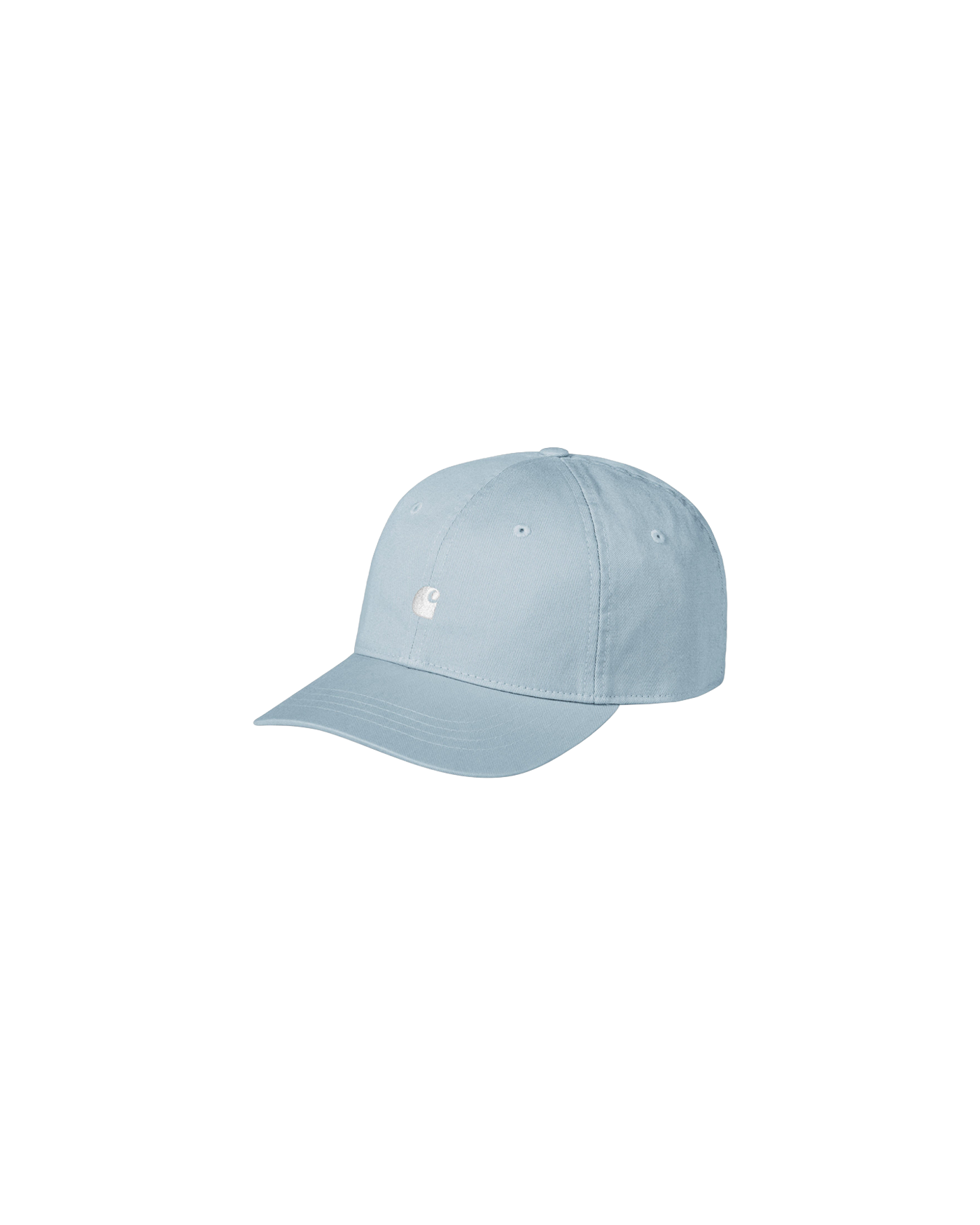 Casquette Carhartt WIP Madison Logo bleu tourmaline logo blanc profil gauche