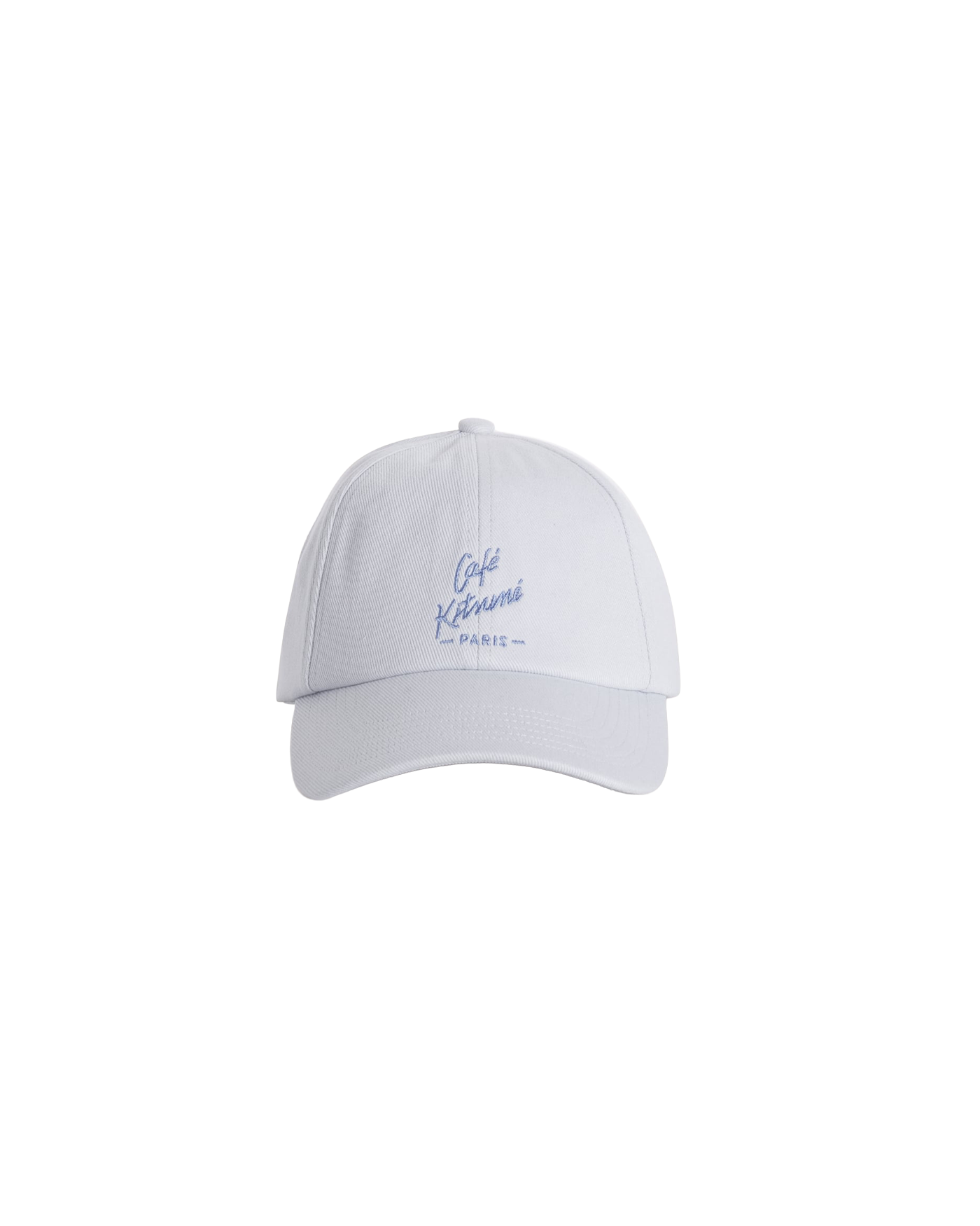 Casquette Café Kitsuné Unisex Ice blanc cassé broderie bleue, face