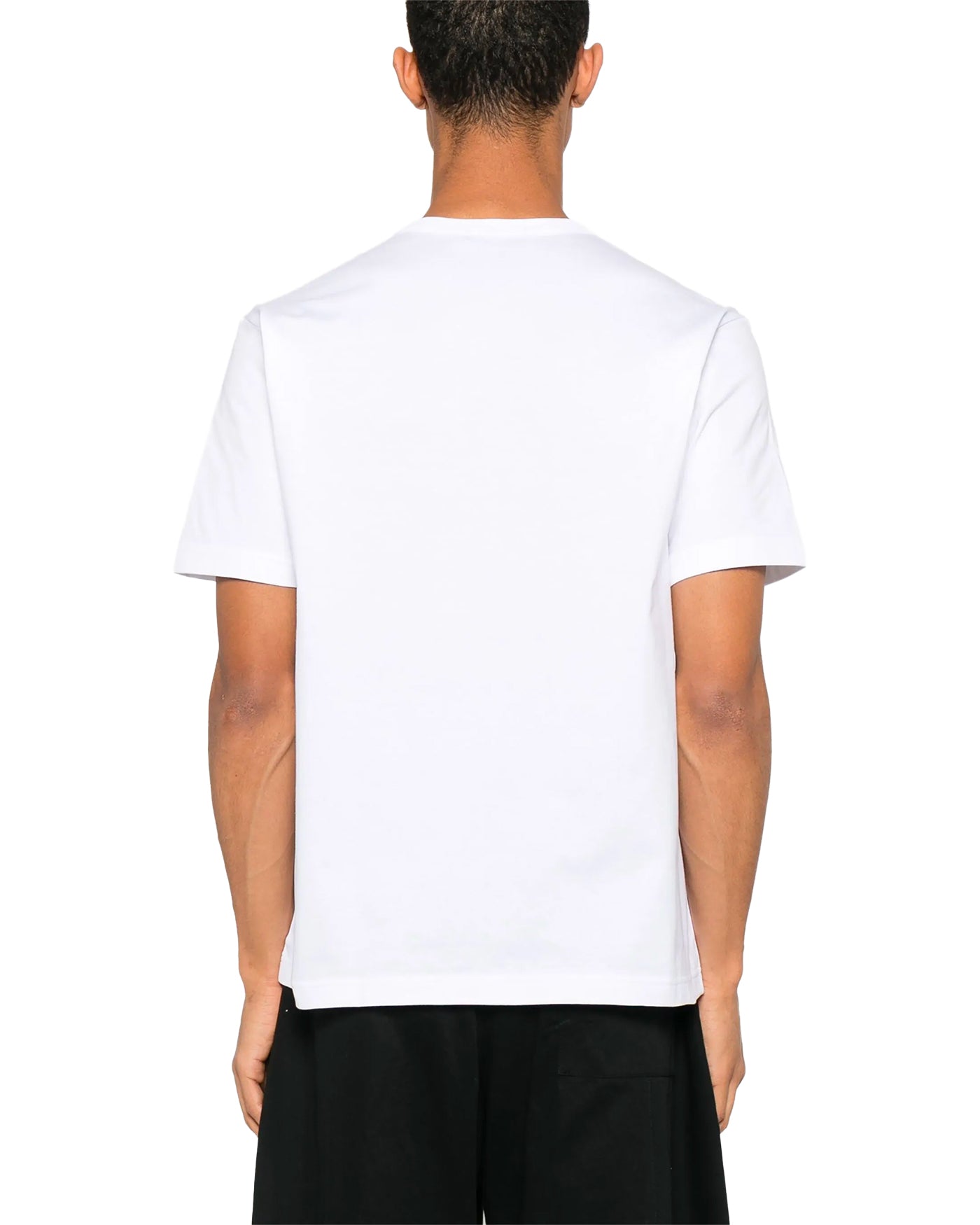 T-shirt Comme des Garçons Homme blanc dos porté homme fond blanc