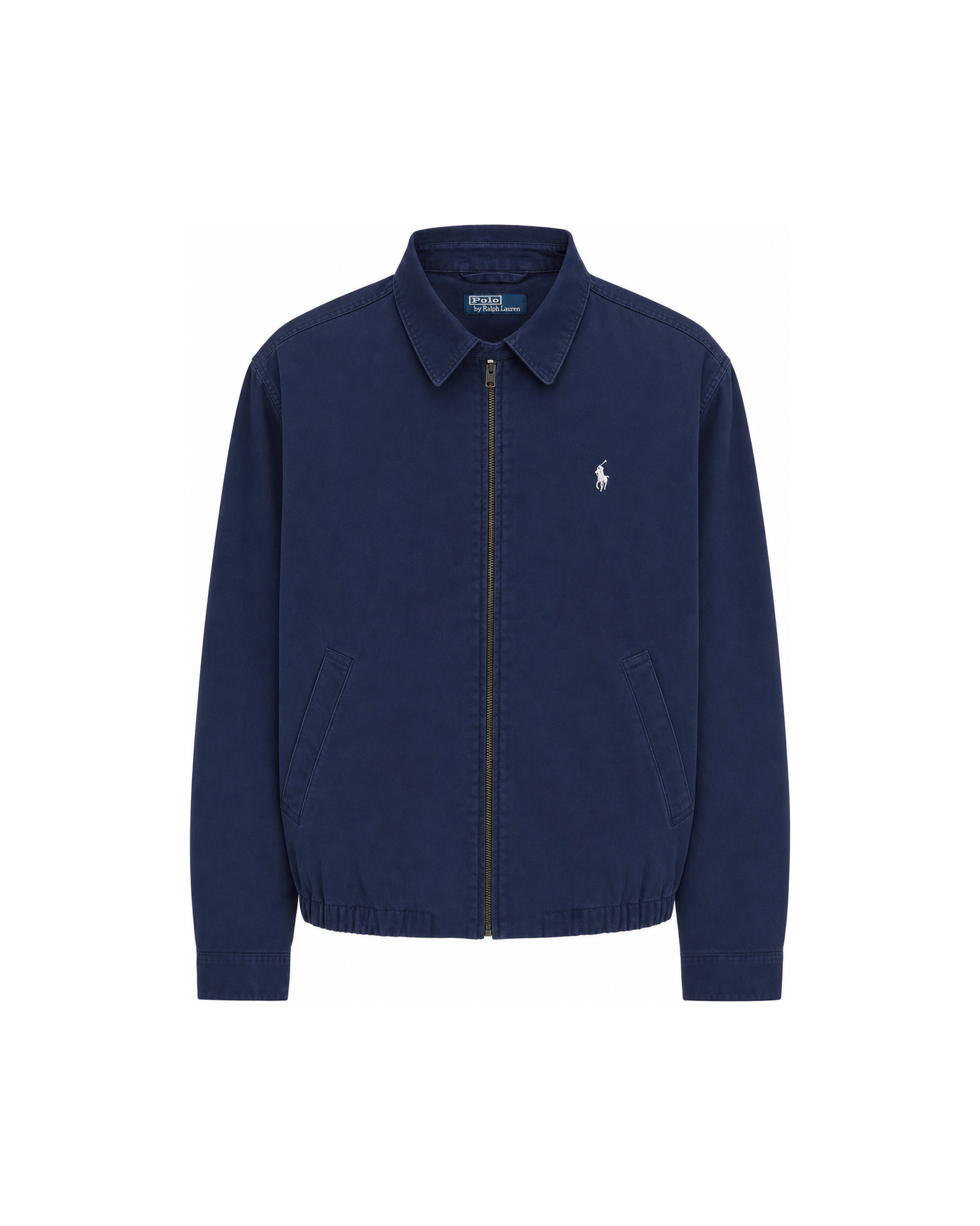 Veste windbreaker homme Ralph Lauren bleu marine col chemise face