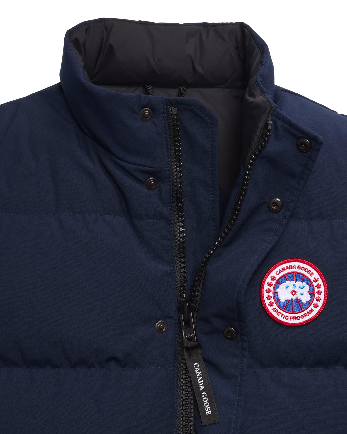 Veste sans manches Canada Goose Freestyle CR bleu marine détail col patch