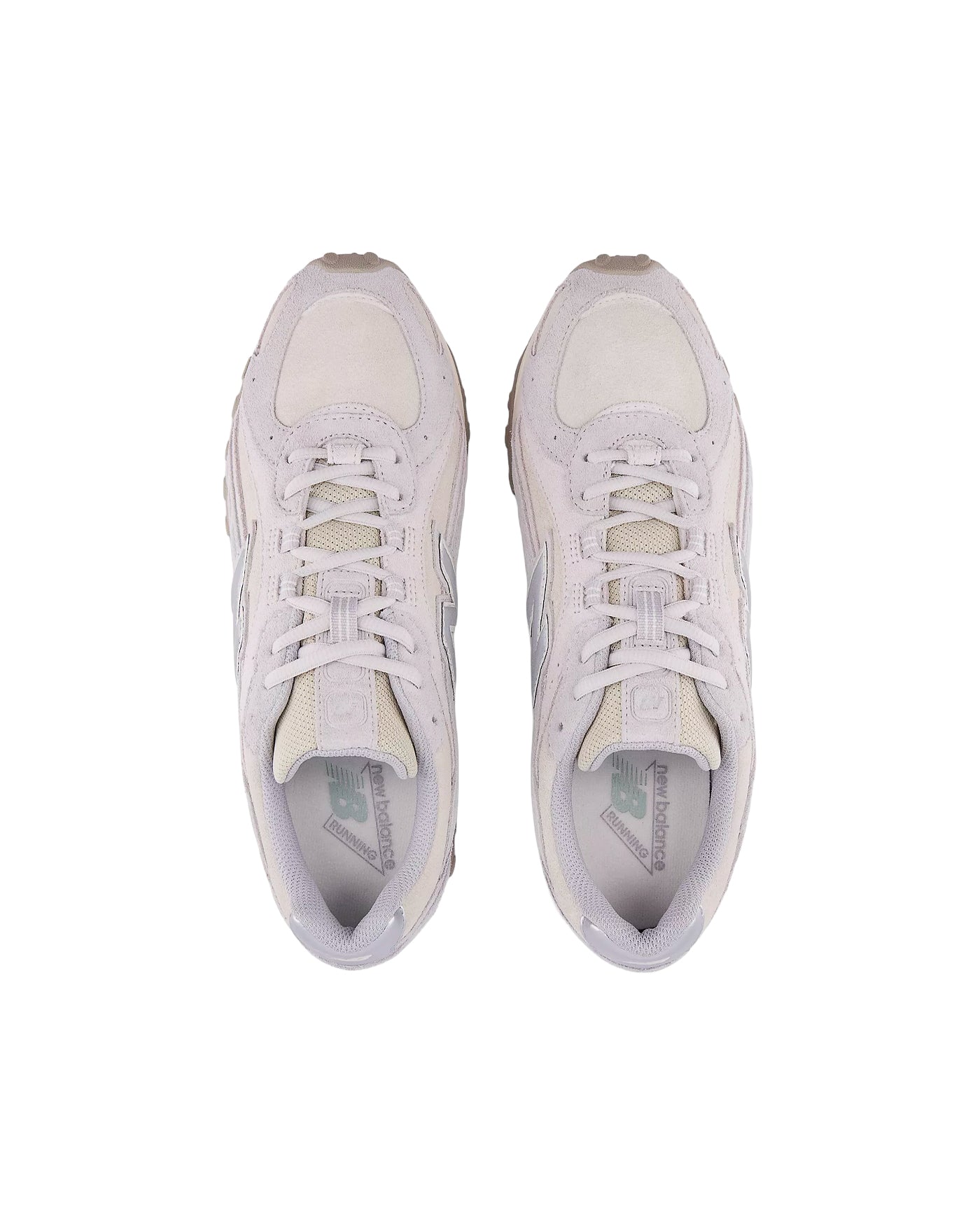 Sneakers New Balance 204L gris lavande et crème vue du dessus
