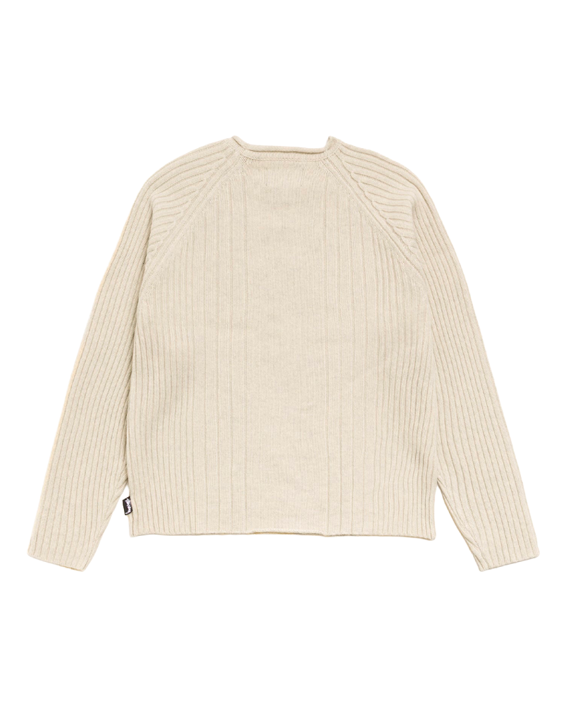 MERINO ROLL NECK SWEATER NATURAL