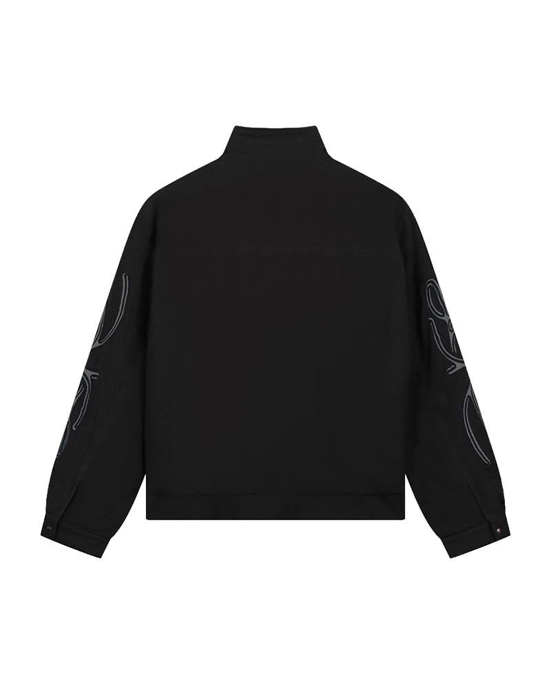 SWIRL UTILITY JACKET BLACK