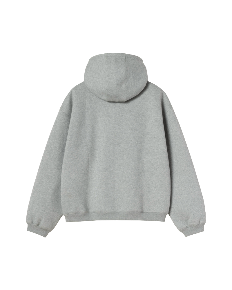 HOODED EBBERT JACKET GREY HEATHER / WHITE