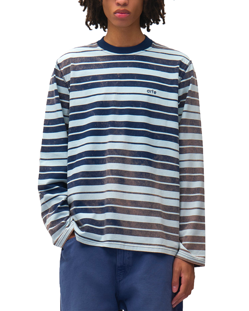 SUNFADE STRIPED LONGSLEEVE NAVY/LIGHT BLUE
