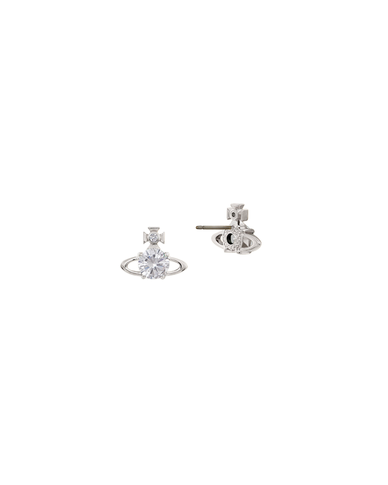 REINA EARRINGS PLATINUM WHITE CZ