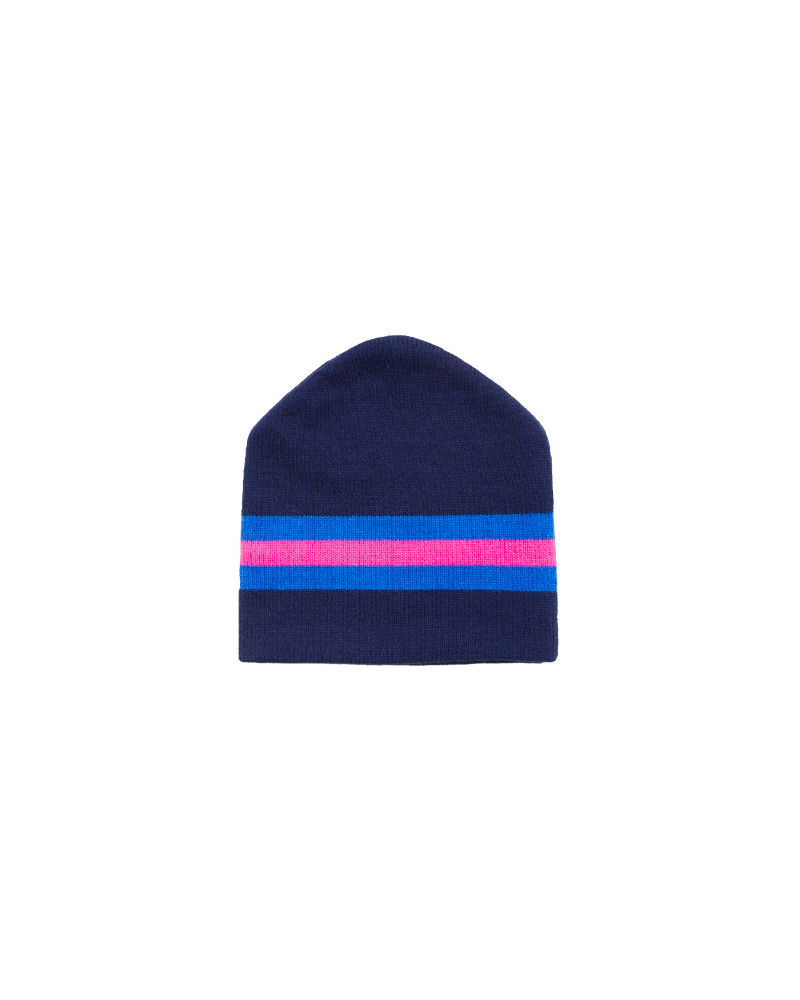 STRIPE SKI BEANIE NAVY