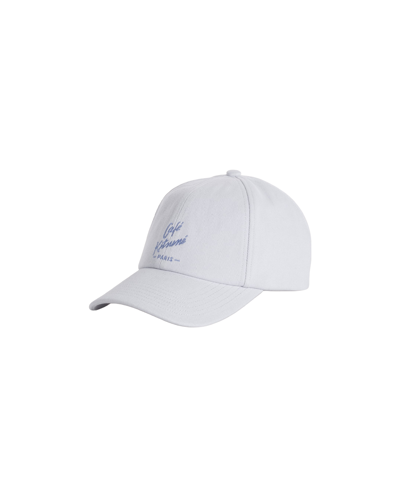 Casquette Café Kitsuné Unisex Ice blanc cassé broderie bleue, profil gauche