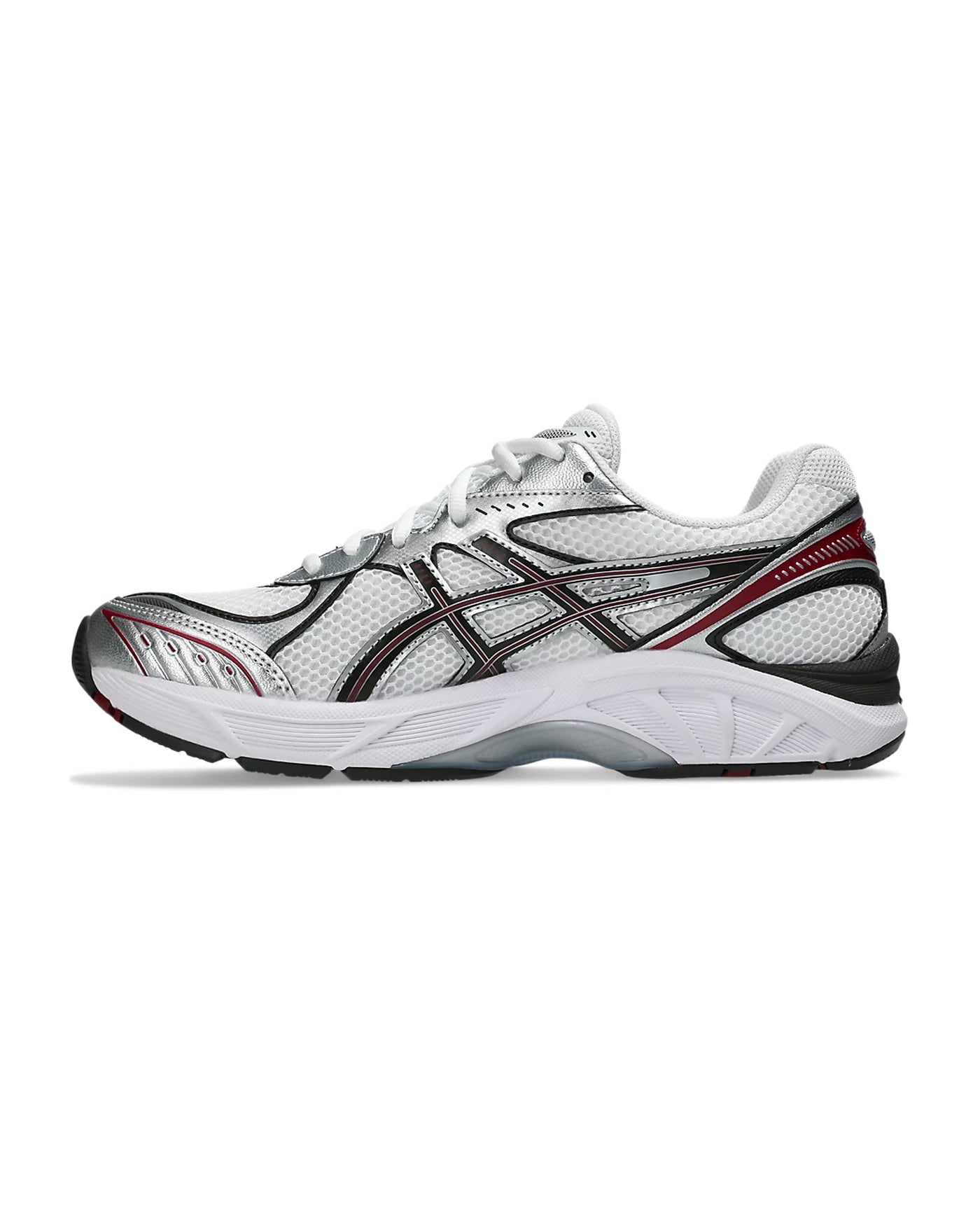 Sneakers ASICS GT 2160 coloris blanc et rouge bordeaux profil droit