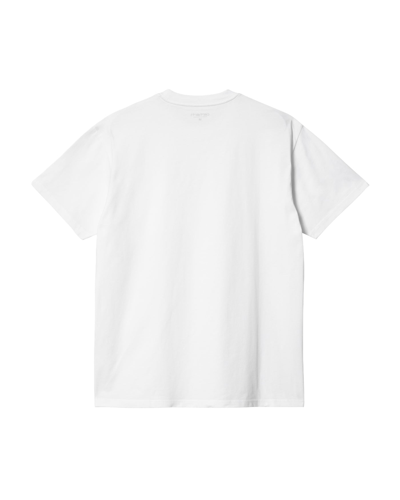 T-shirt Carhartt WIP blanc avec poche patch cœur rouge vue dos