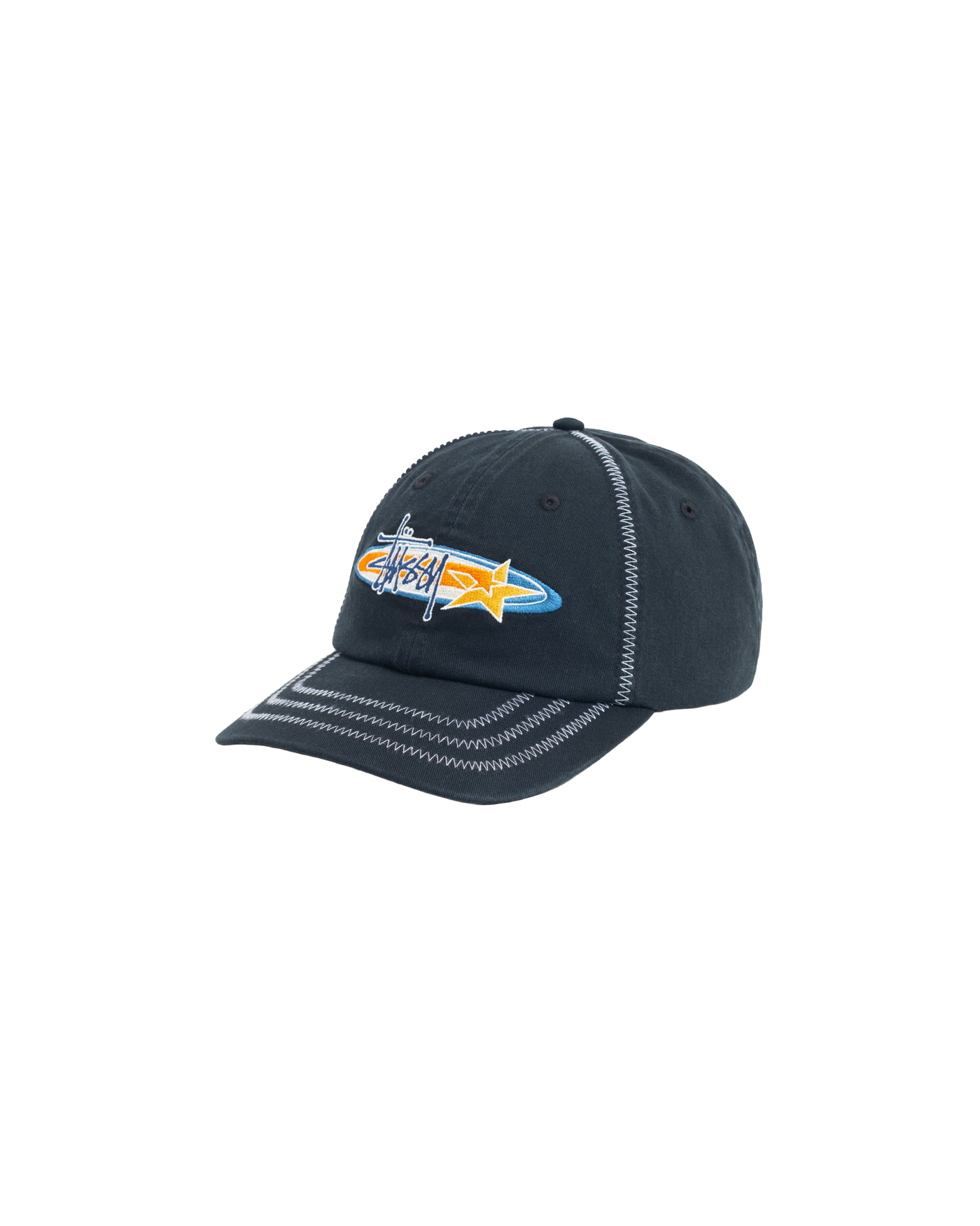 Casquette Stüssy LP Oval Star noire logo brodé Oval Star profil droit