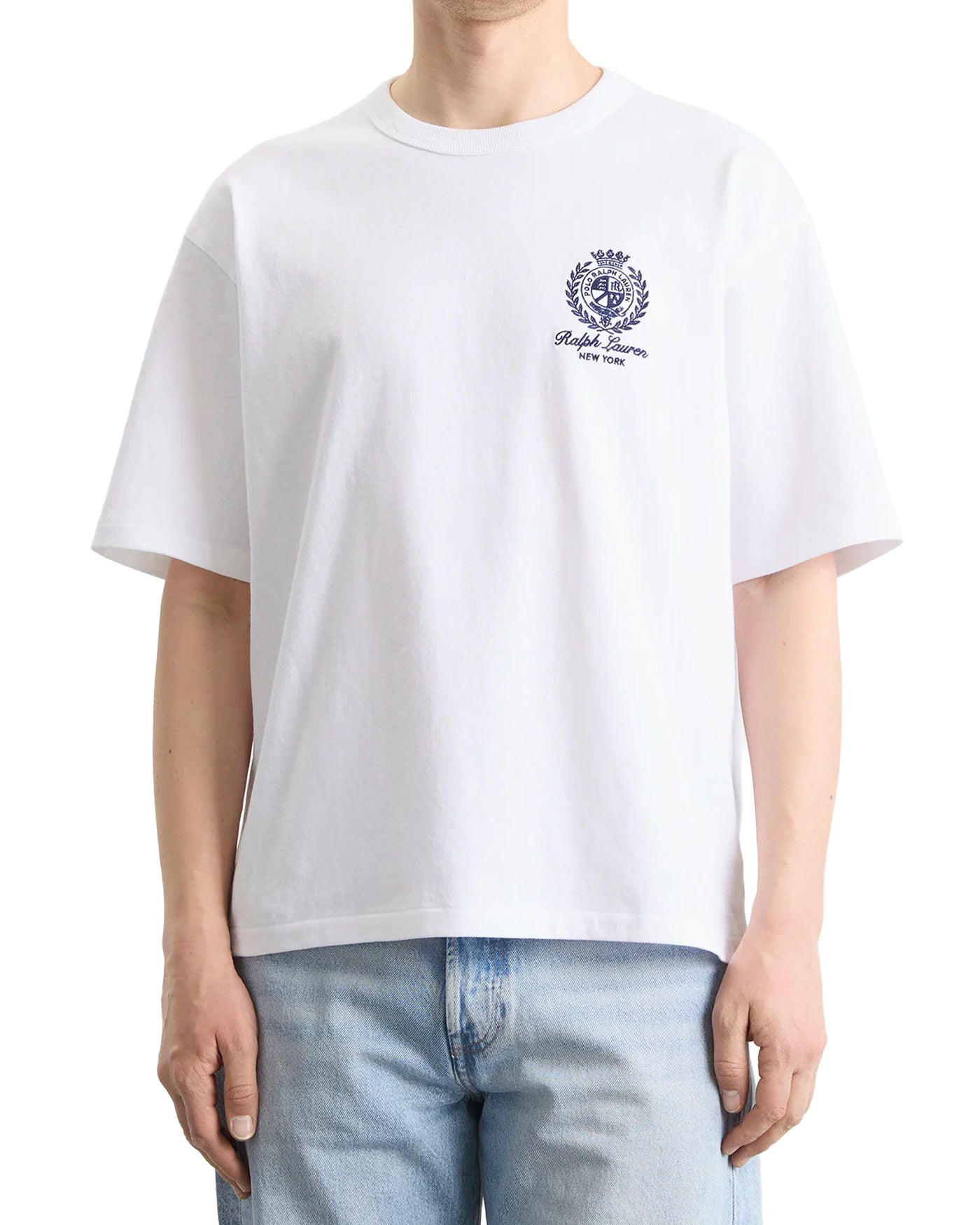 T-shirt Ralph Lauren blanc blason brodé Ralph Lauren New York face