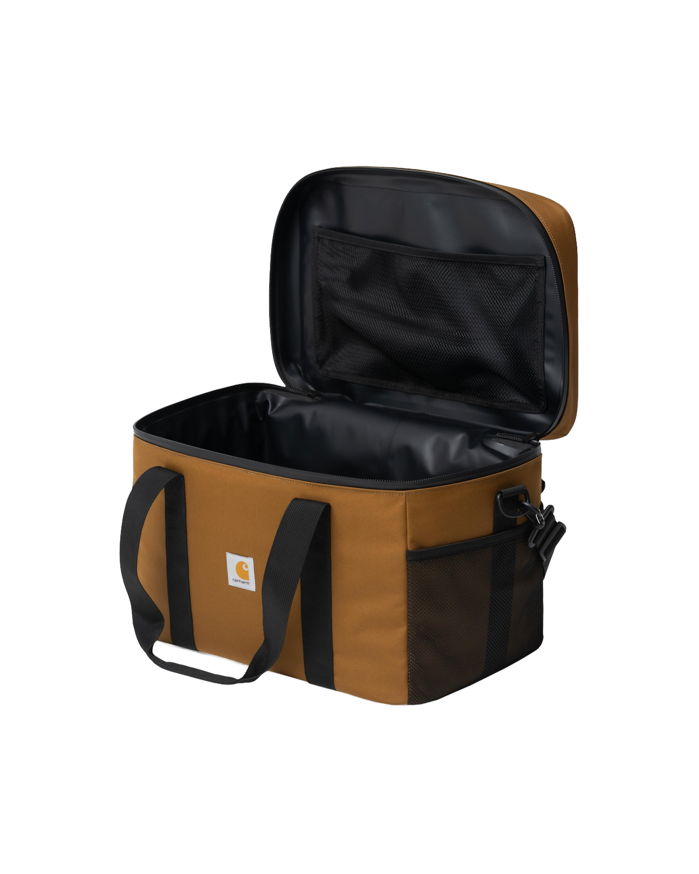 Cooler bag Carhartt WIP Hamilton marron ouvert intérieur noir face