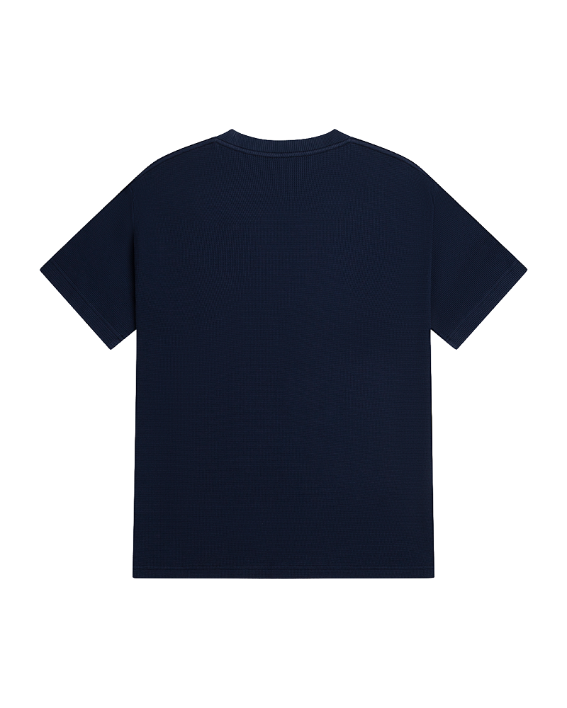 TSHIRT WAFFLE SCRIPT LOGO BLACK IRIS