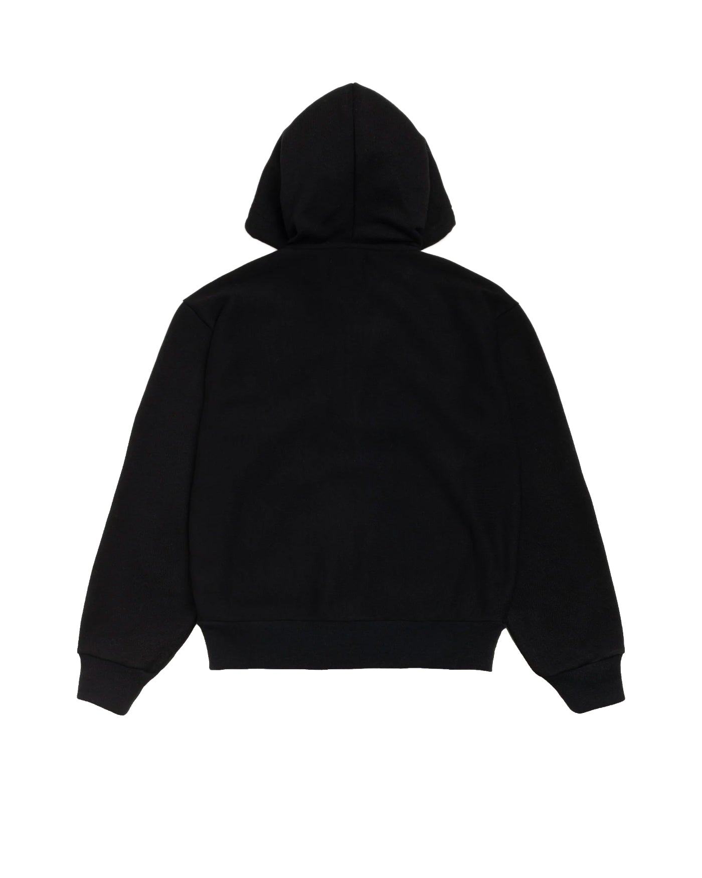 Sweat à capuche zippé Stüssy Brass Zip Knit Hood noir uni dos