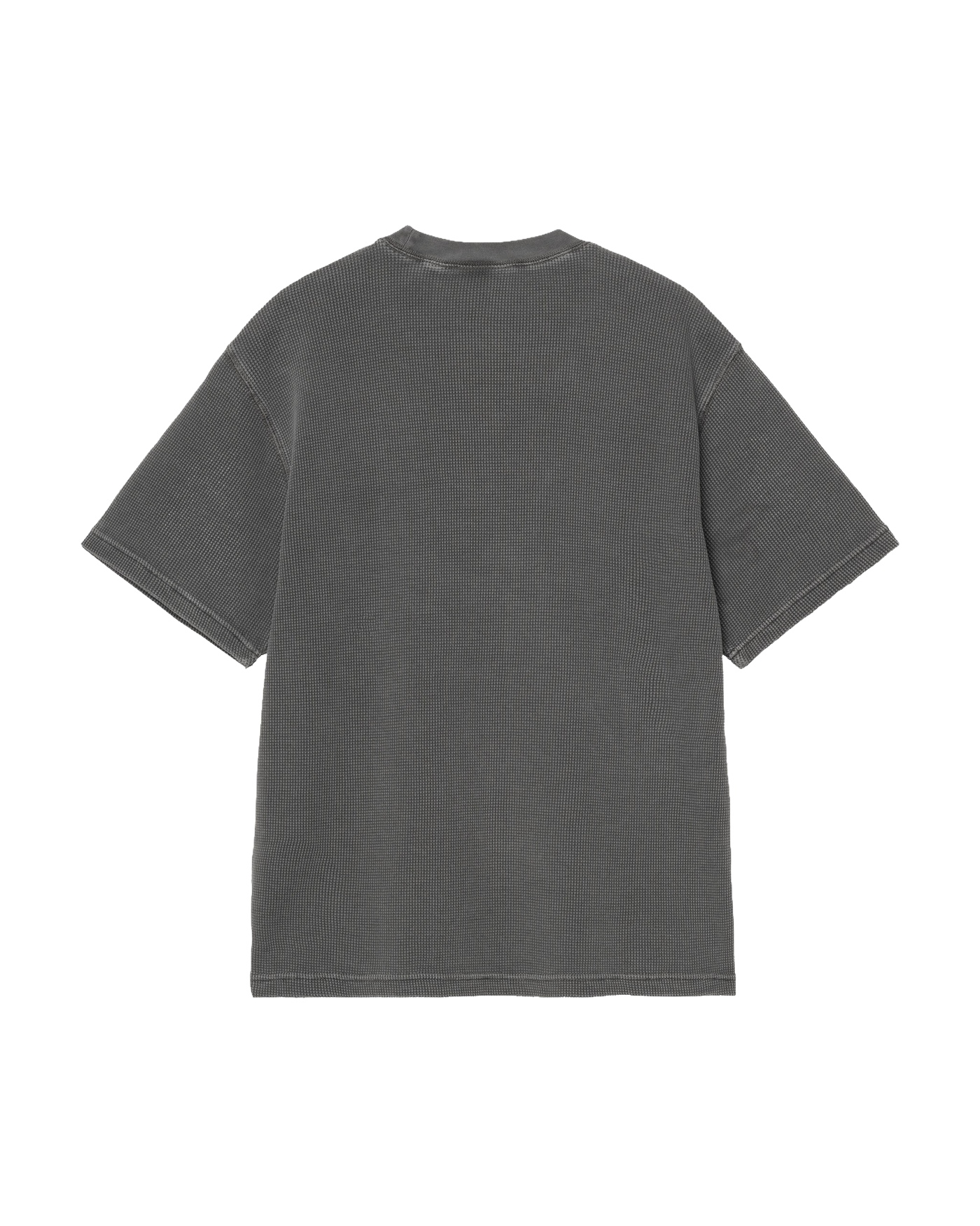 T-shirt Carhartt WIP Nelson Waffle gris anthracite dos manches courtes