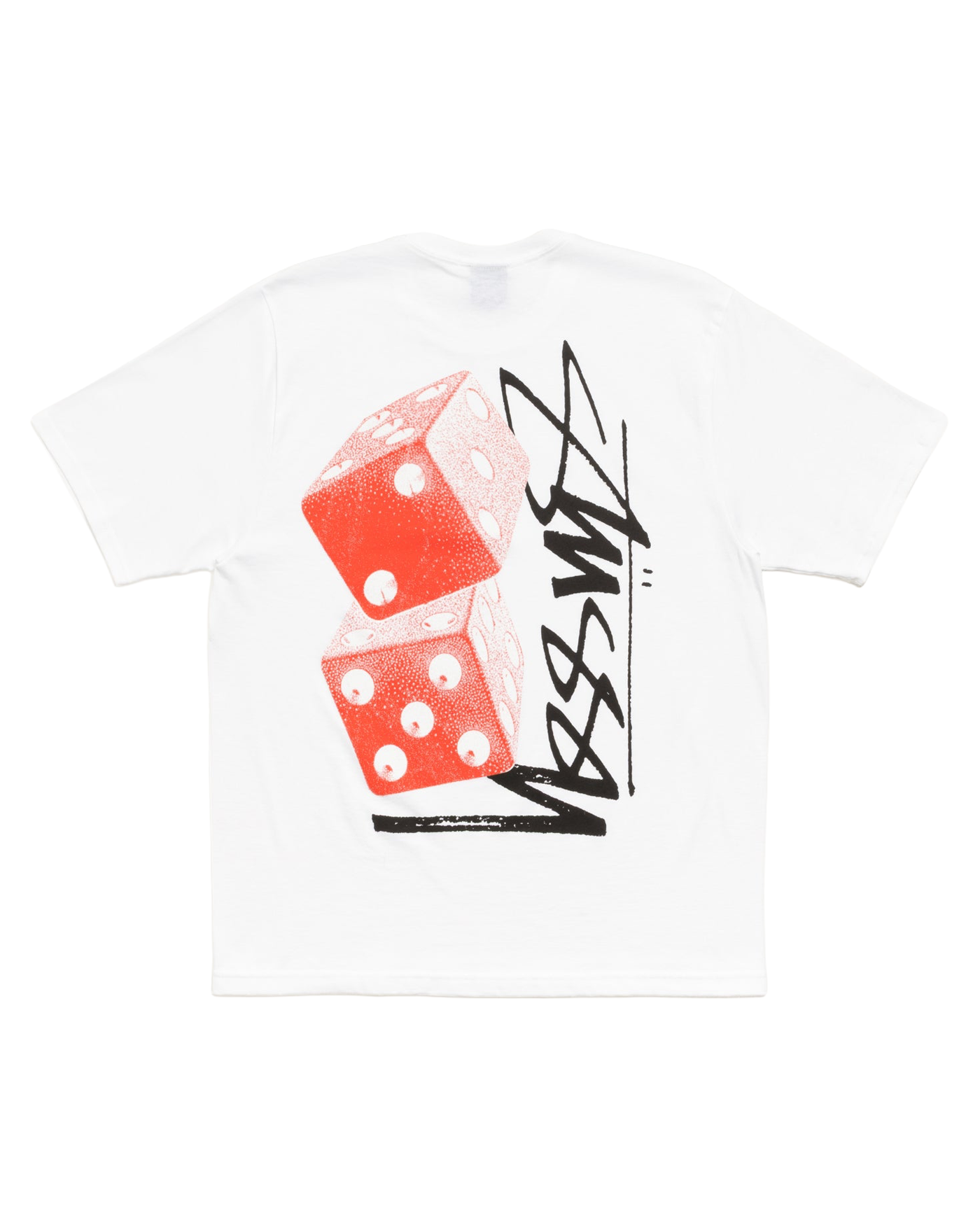 T-shirt Stüssy Tall Dice blanc grand imprimé dés graphique vue dos