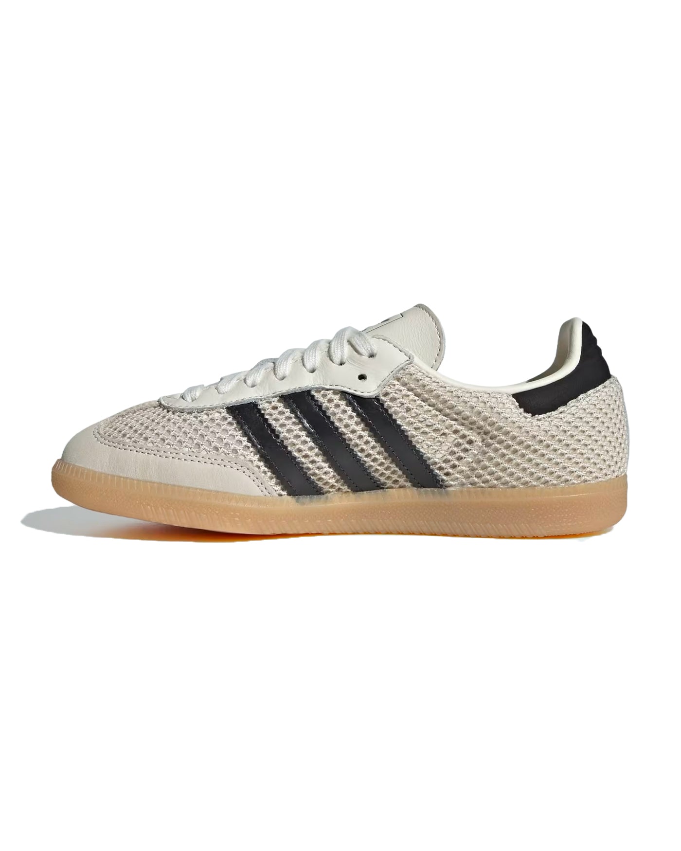Sneakers Adidas Samba OG blanc cassé bandes noires profil gauche