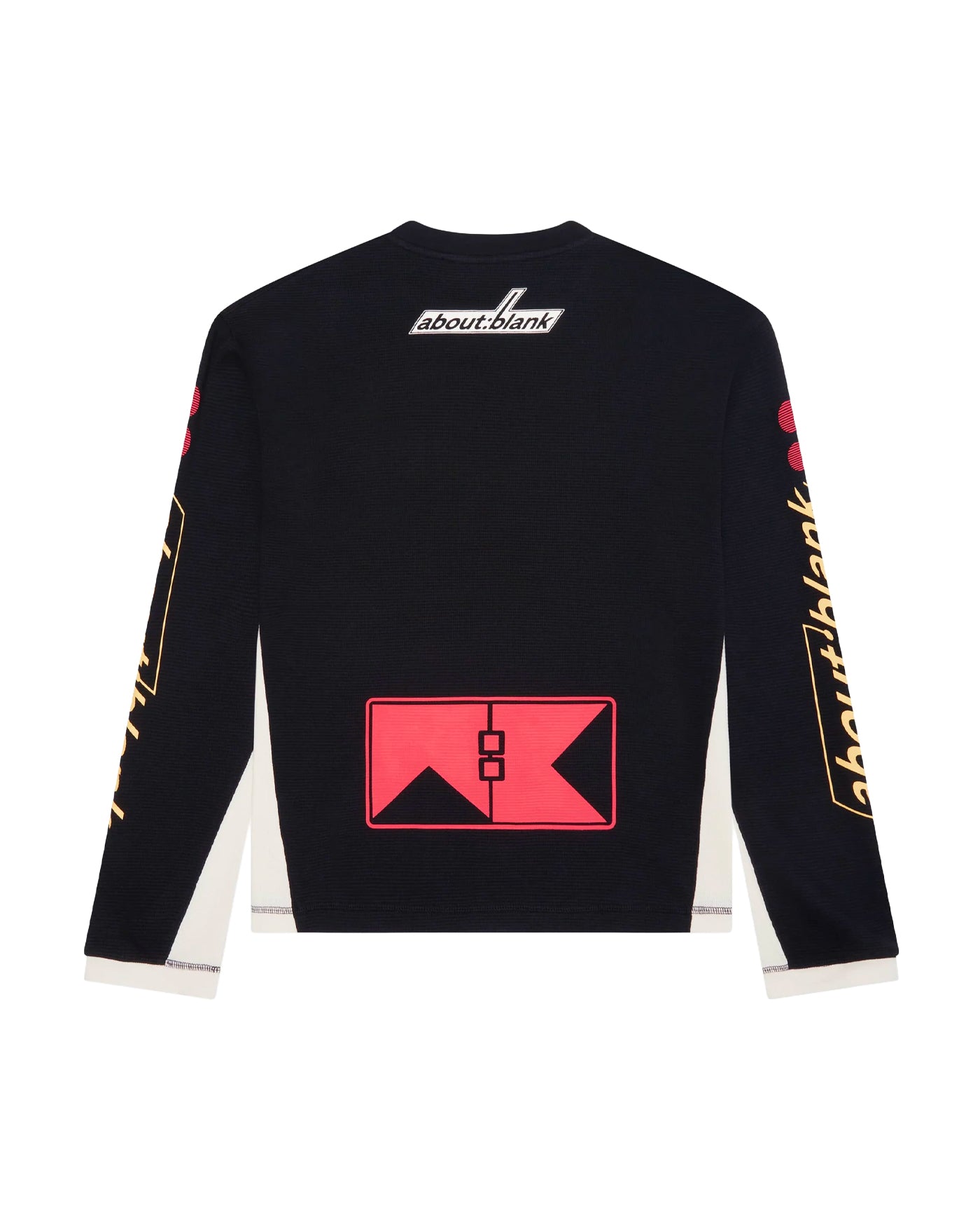T-shirt manches longues About:Blank Slalom Graphic noir vue dos