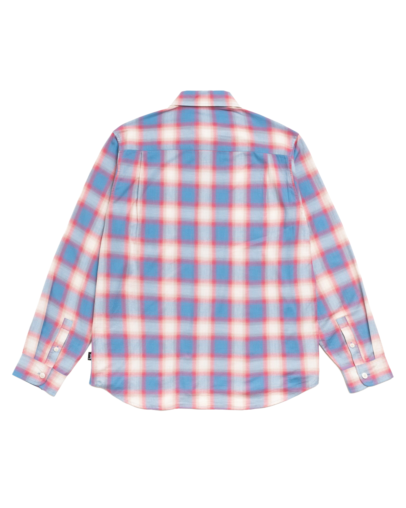 Chemise Stüssy Beach Ombre Plaid à carreaux bleu et rose dos