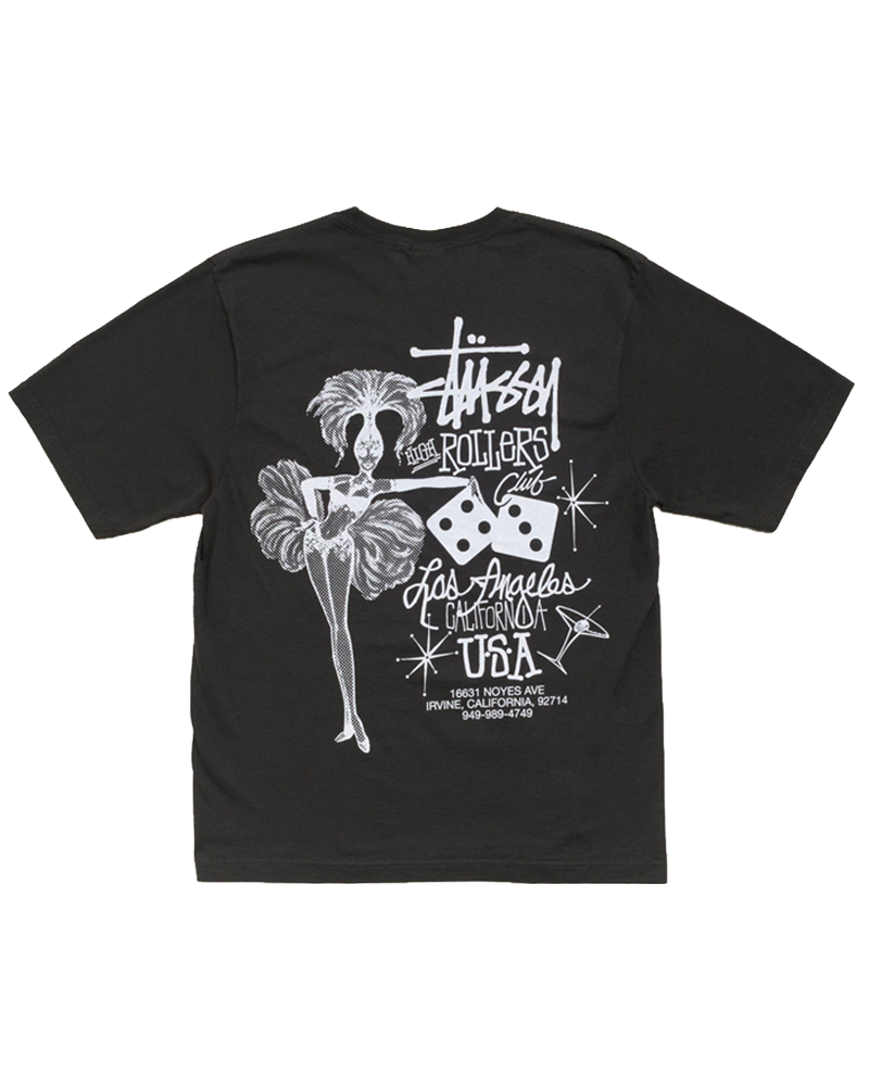 HIGH ROLLERS PIG. DYED TEE FADED BLACK